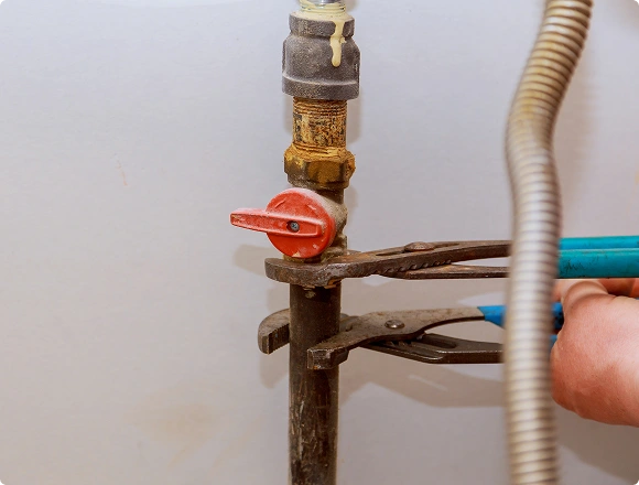 a man repairs gas equipment