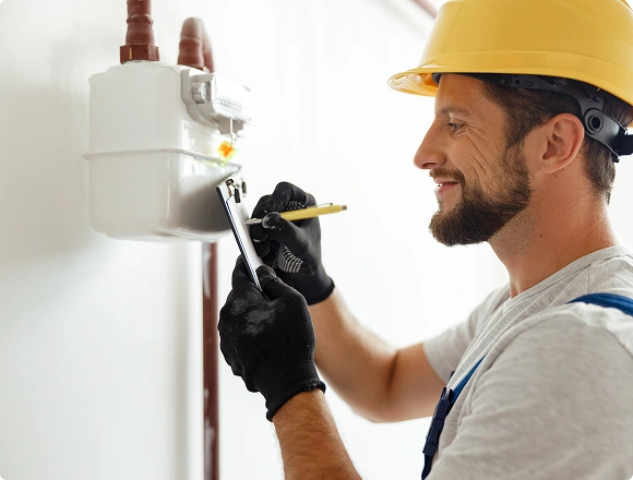 a man repairs gas equipment